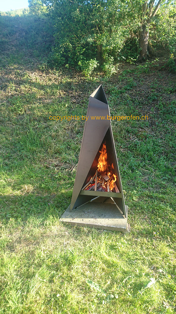 tipi zelt outdoor feuerstelle HETA Tipi Gartenfeuerstelle / 1470mm – burgerofen.ch Onlineshop
